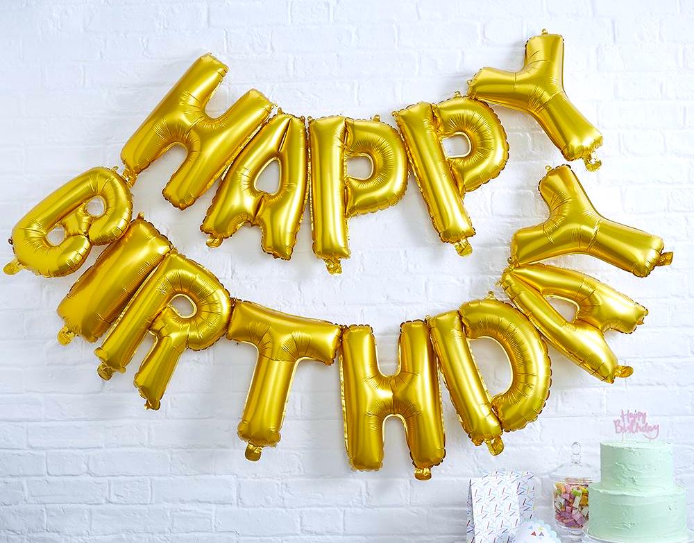 Happy Birthday Foil Letter Balloons