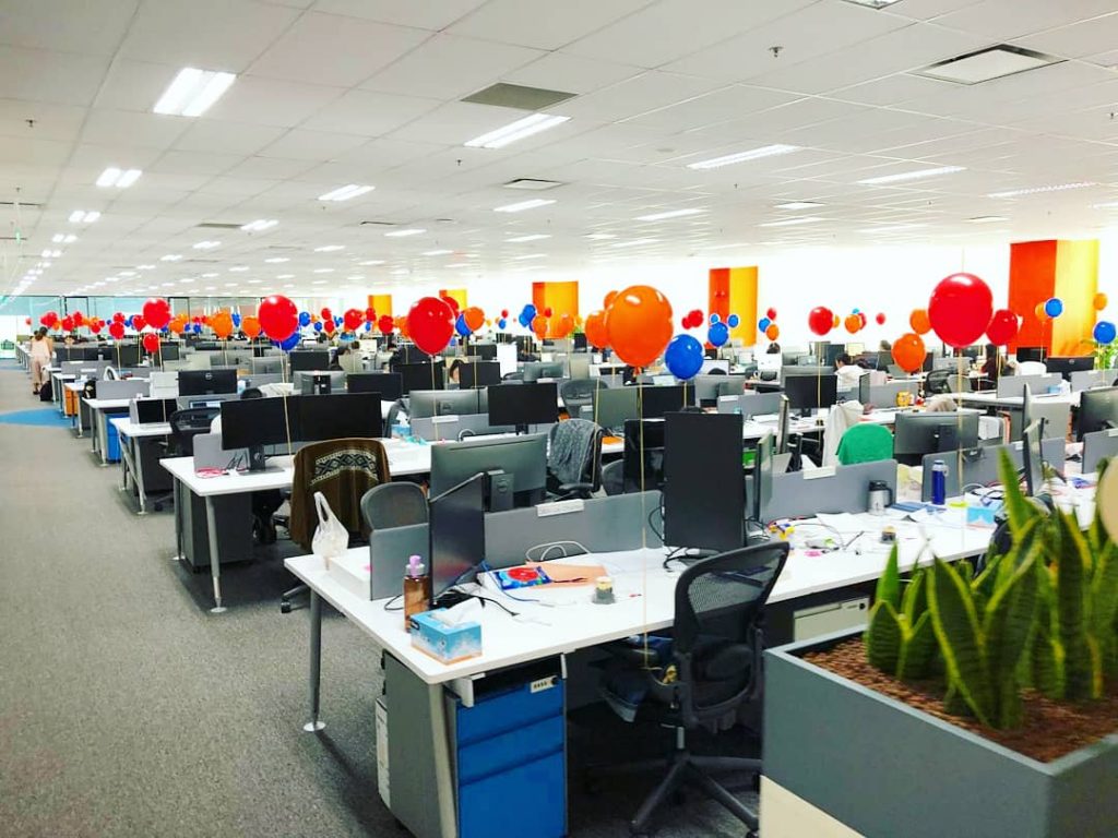Helium Balloons Decoration for office party