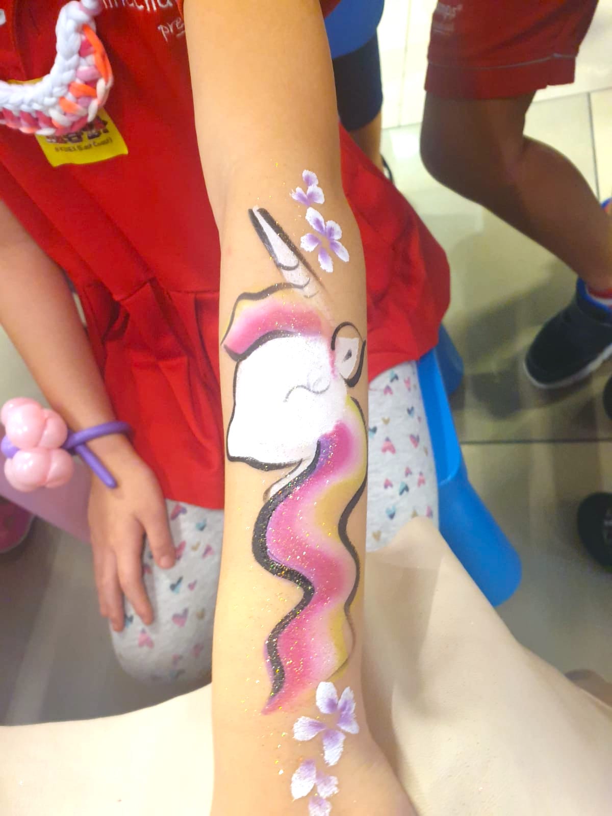 Unicorn Hand and Face Paint