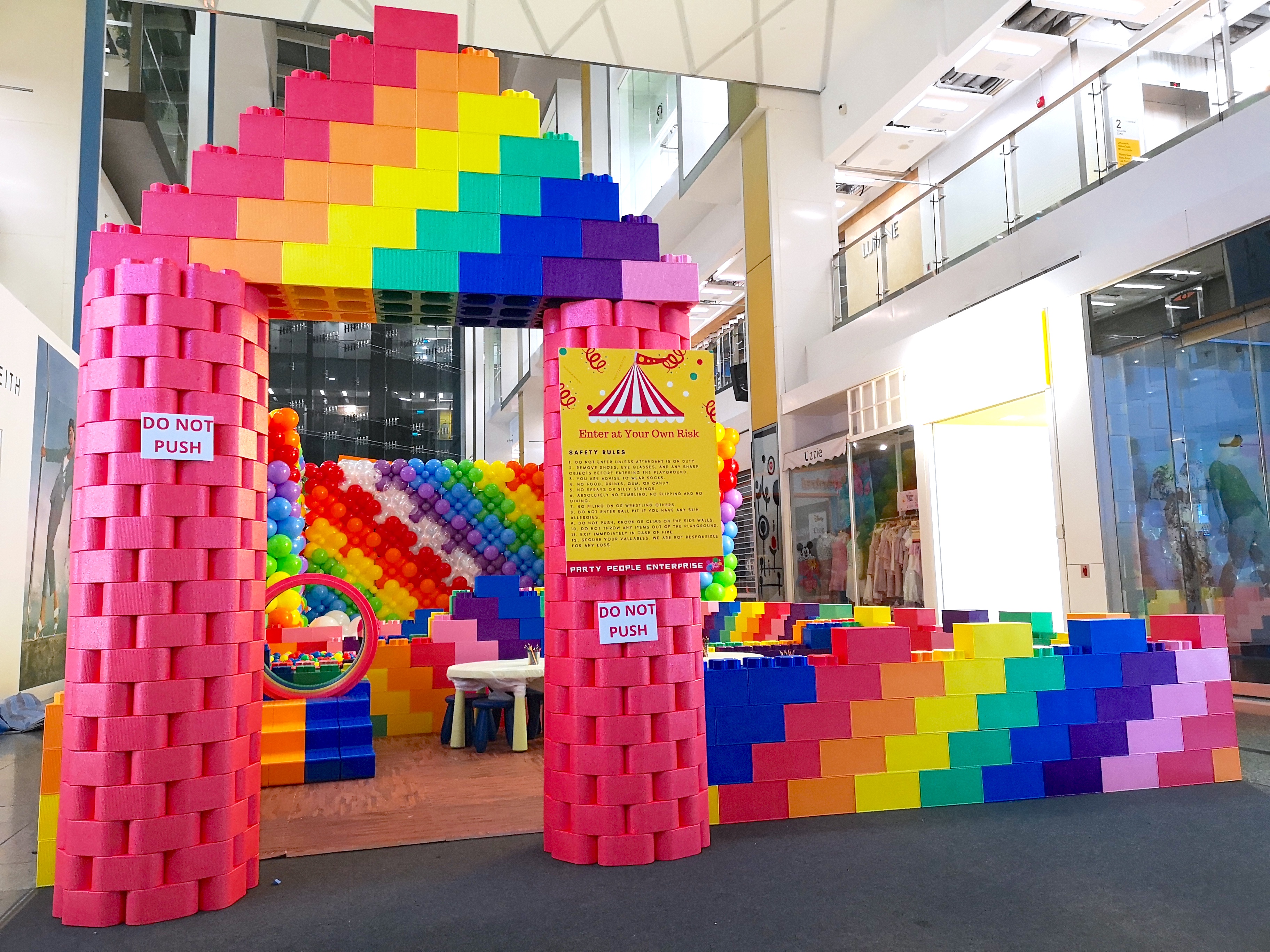 Rainbow Giant Lego Brick Playground