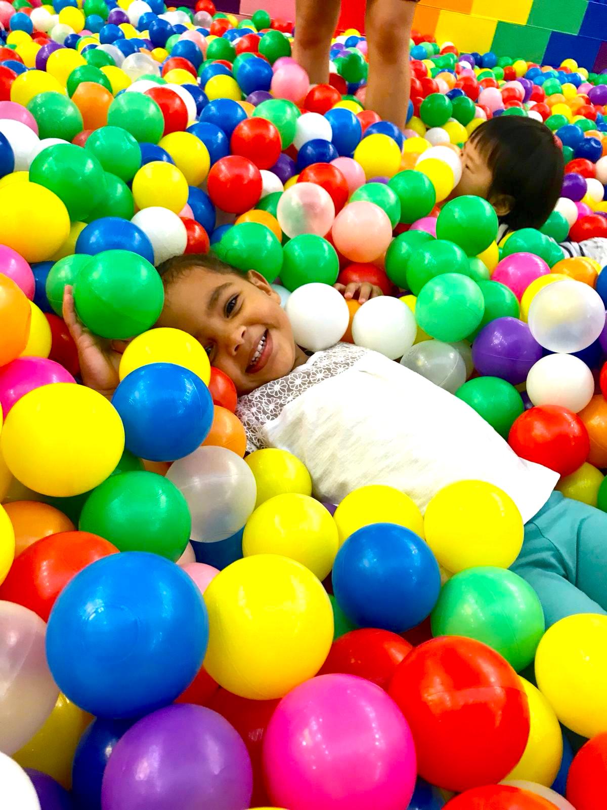 giant ball pit in mall