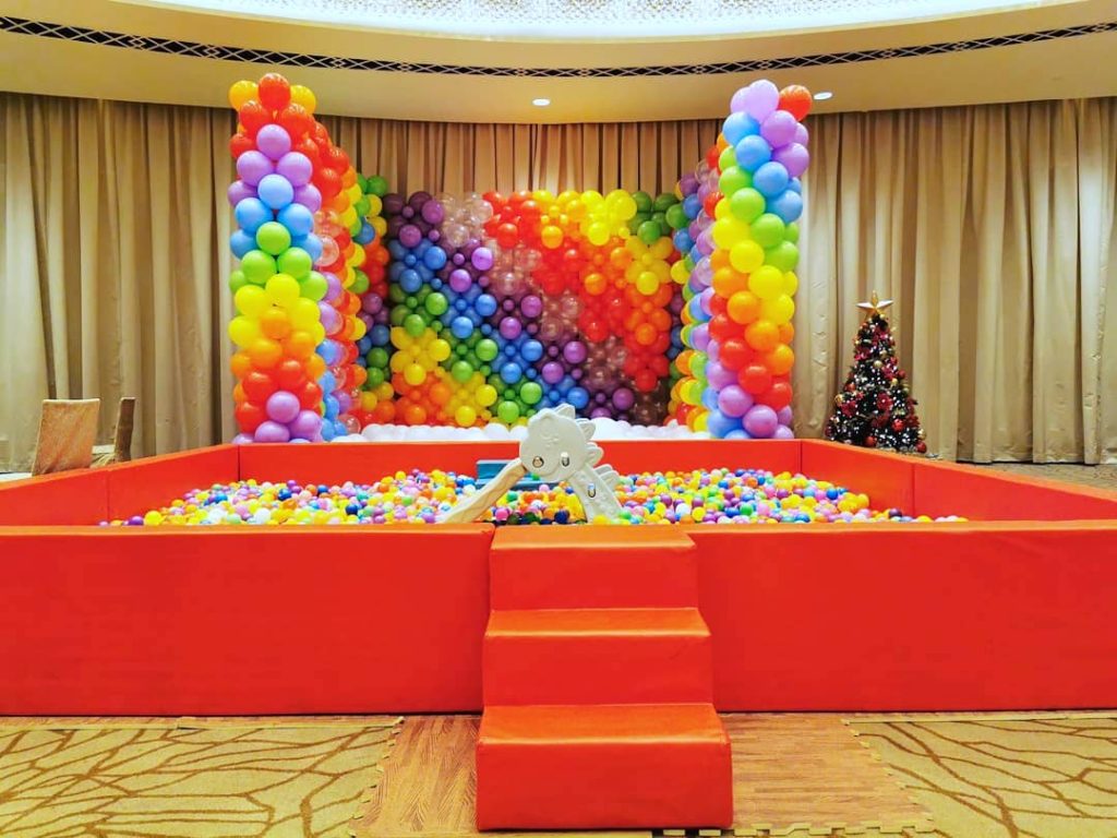 Rainbow Balloon and Ball Pit Rental