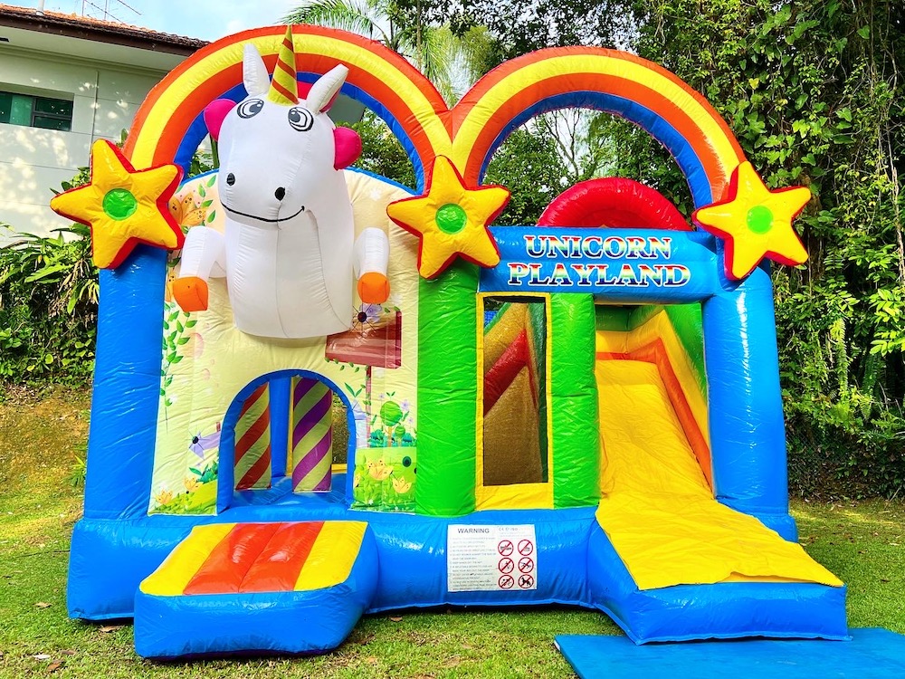 Unicorn Playland Bouncy Castle Rental