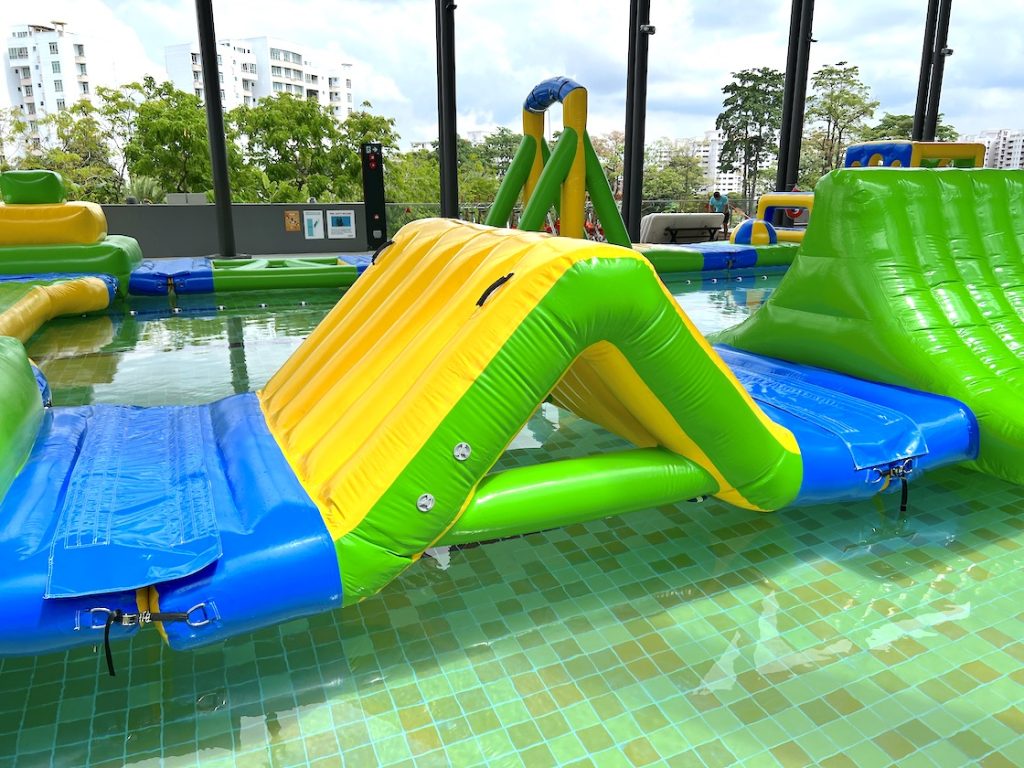 water obstacle course set up