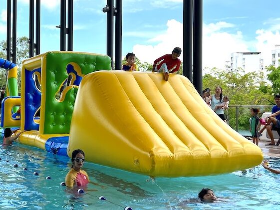 fun thrilling water obstacle course for rent in singapore edited